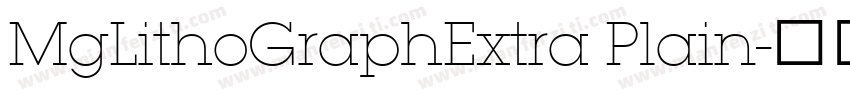 MgLithoGraphExtra Plain字体转换